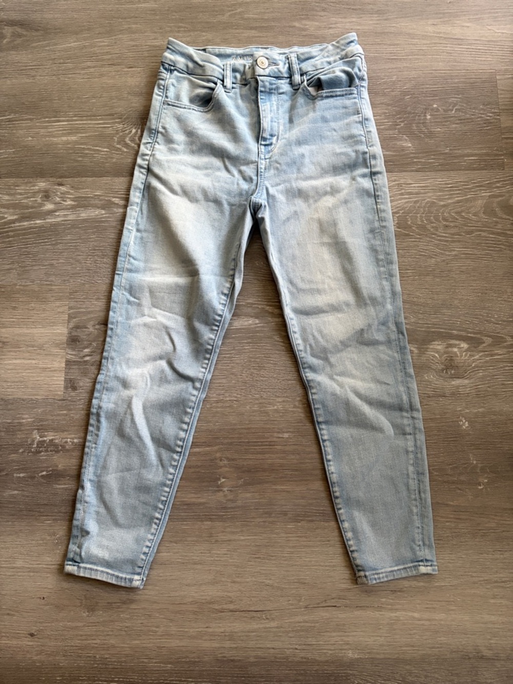 American Eagle Jeggings Bundle — Light, Distressed Medium, Dark Wash THREE PAIRS - Picture 11 of 13